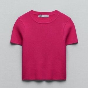 Zara Women's Pink Crop-top